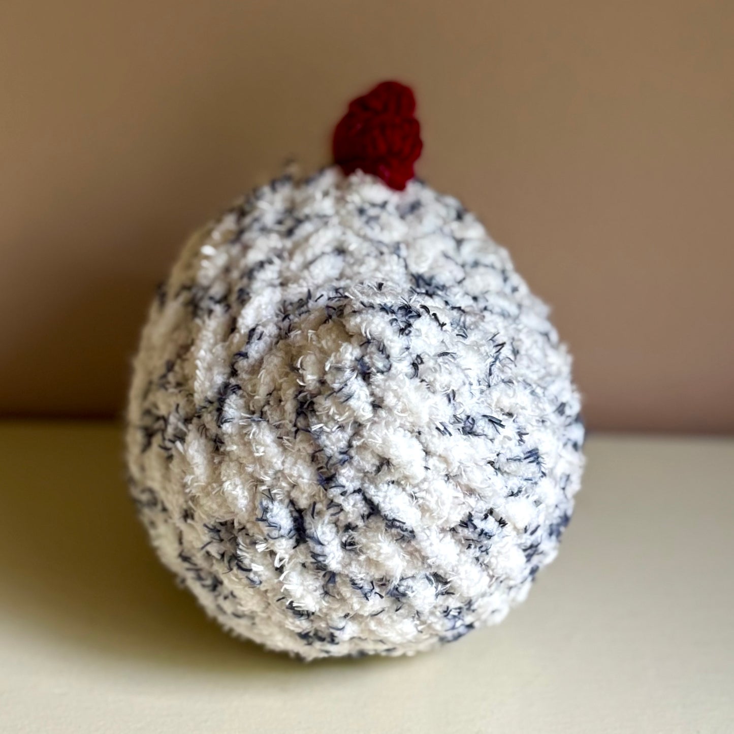 Plush Ivory Tweed Mabel the Chicken