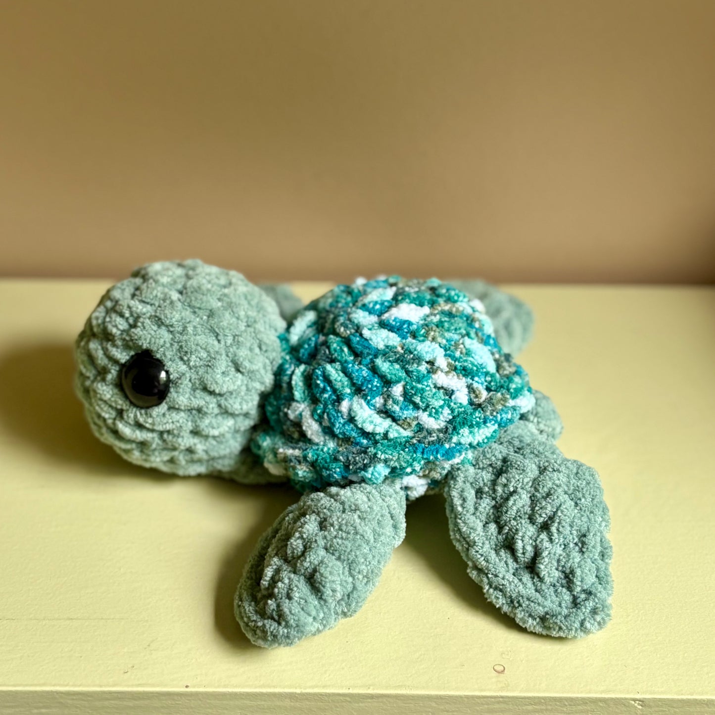 Plush Small Sea Turtle - Turquoise (plastic eye)