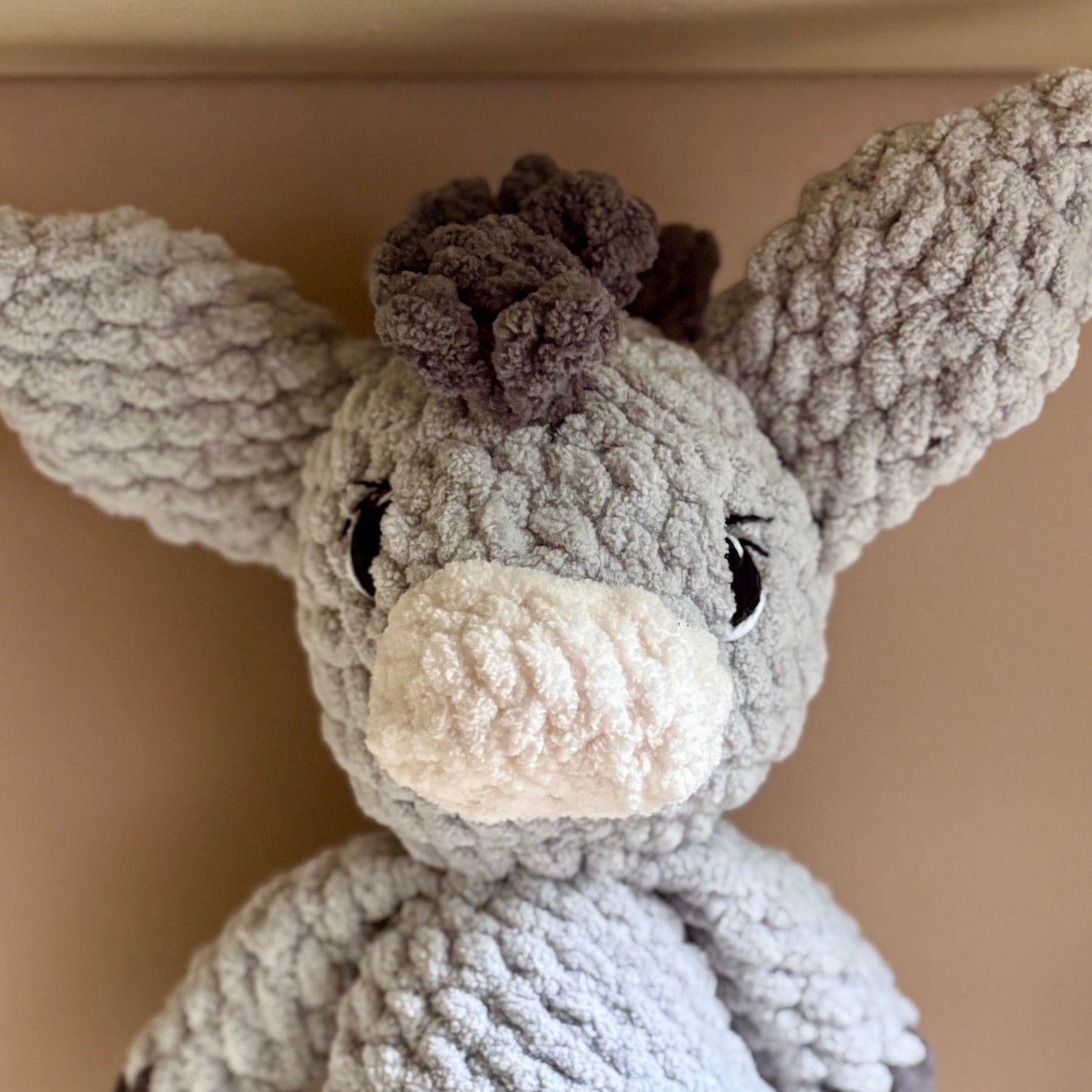 Plush Donkey (yarn eyes)
