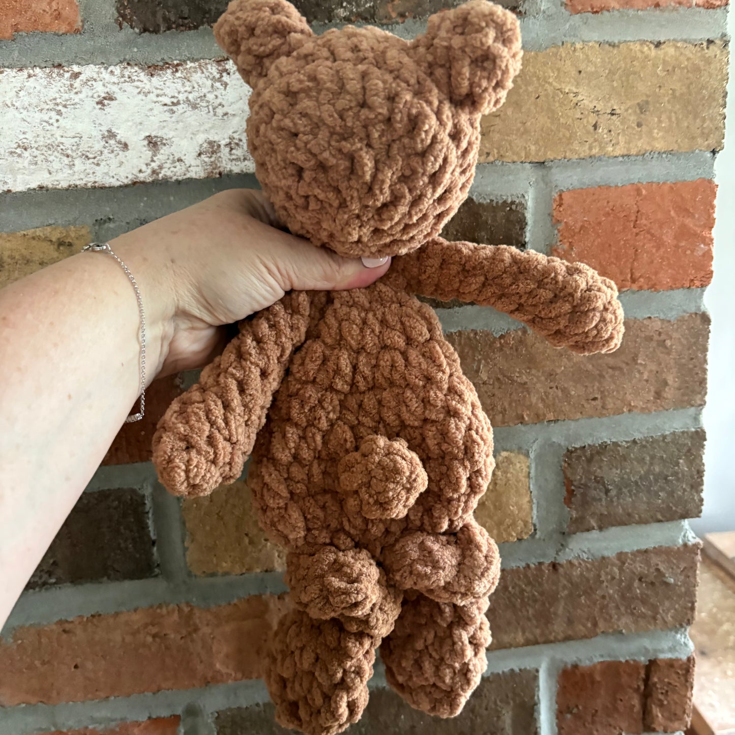 Briggs Bear Mini Snuggler (yarn eyes)-Caramel