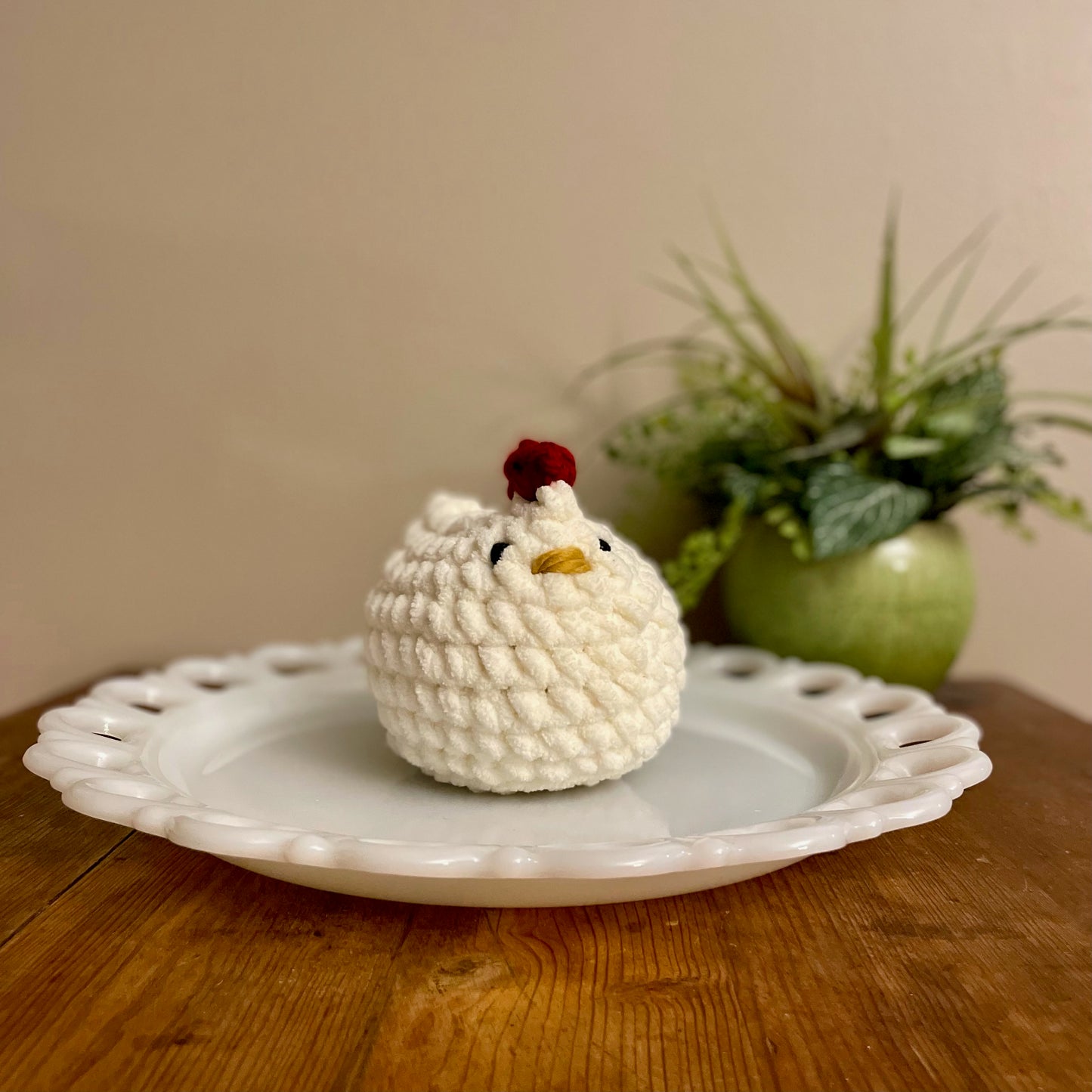 Plush Vintage White Mabel the Chicken