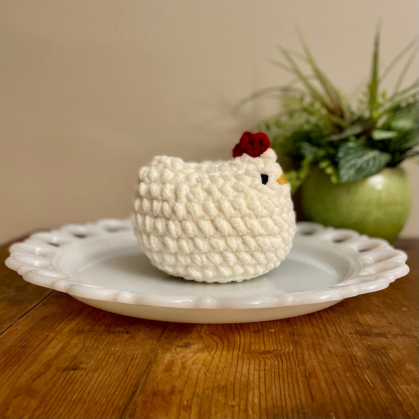 Plush Vintage White Mabel the Chicken