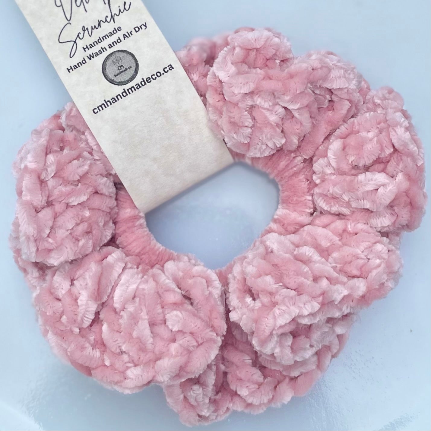 VELVET CROCHET SCRUNCHIE