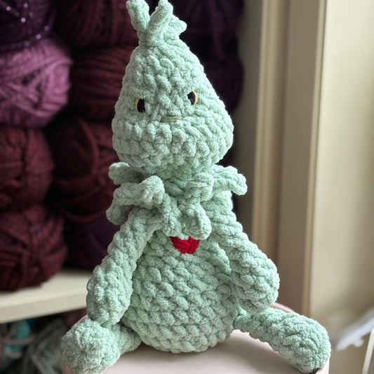 Plush Mr. Green yarn eyes)-Clary Green