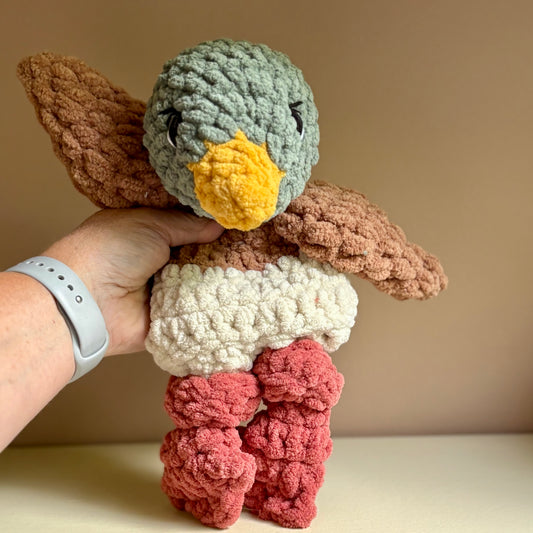 Brown-tone Mallard Snuggler (yarn eyes)