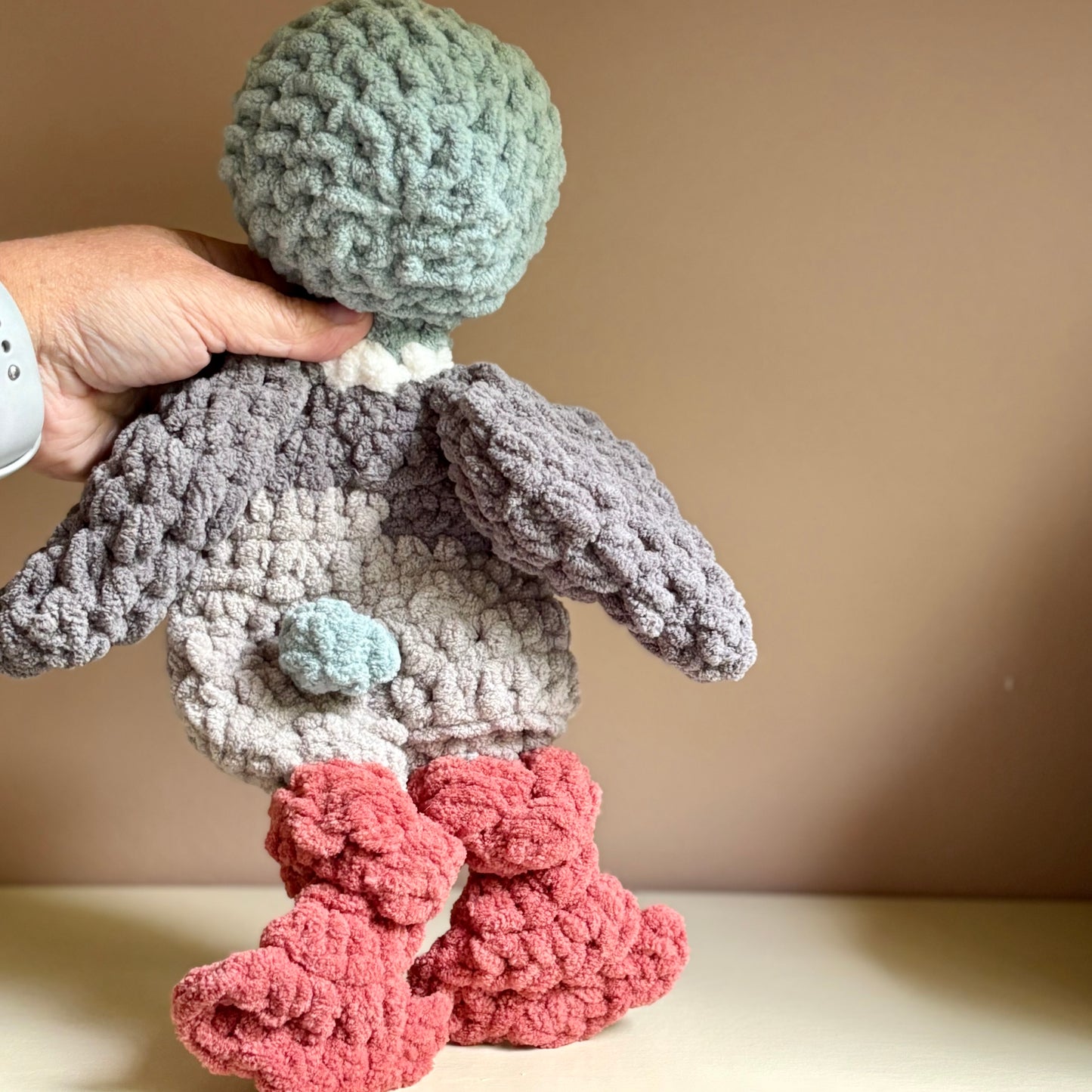 Gray-tone Mallard Snuggler (yarn eyes)