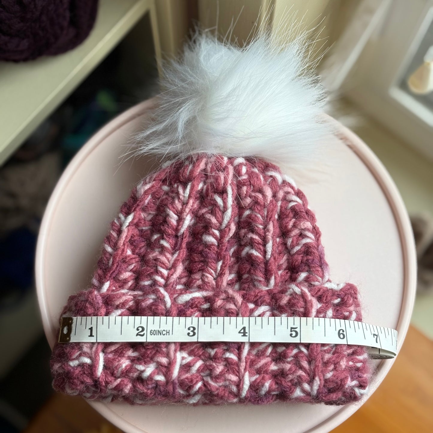 Single Pom Beanie (Newborn) - Sugar Sweet Multi