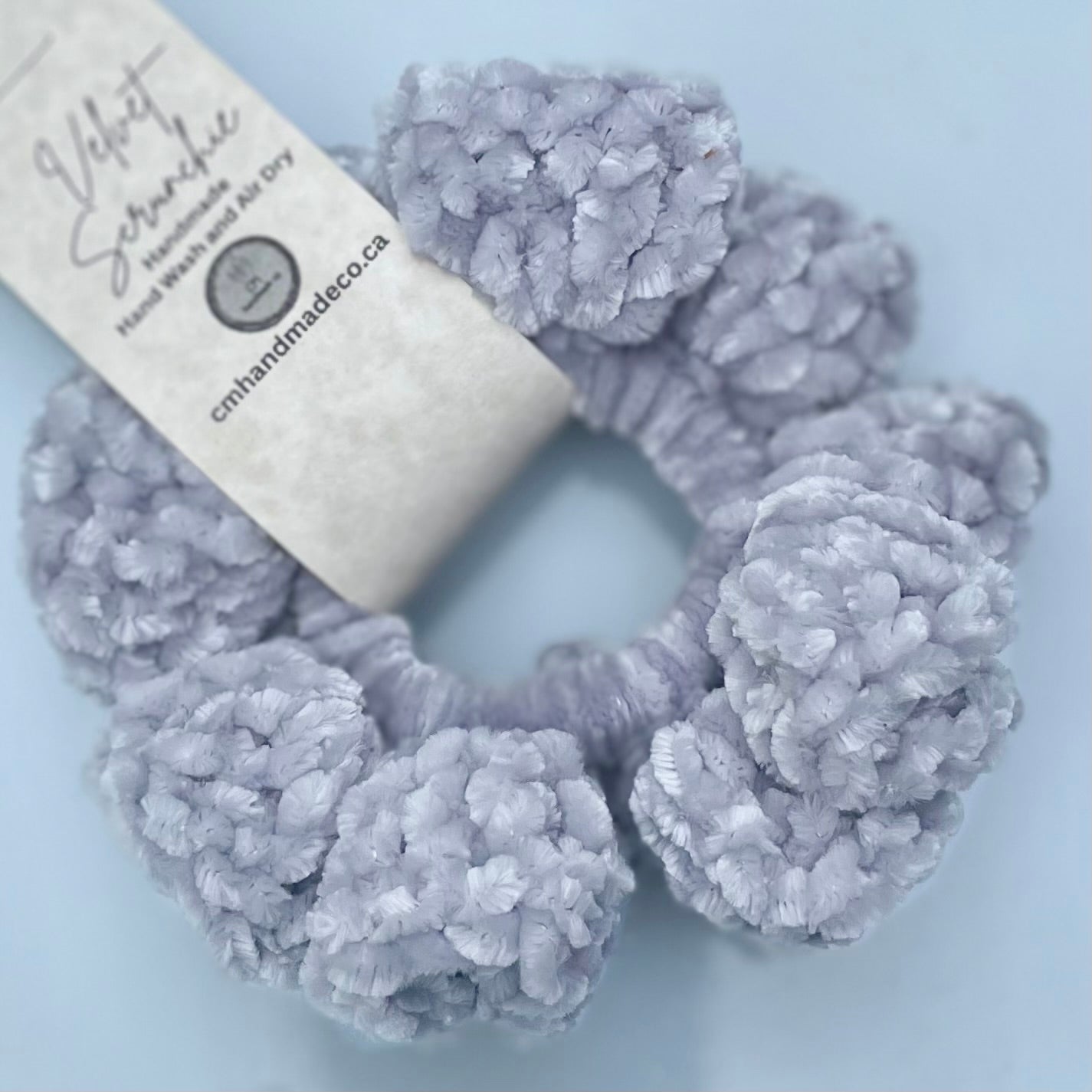 VELVET CROCHET SCRUNCHIE