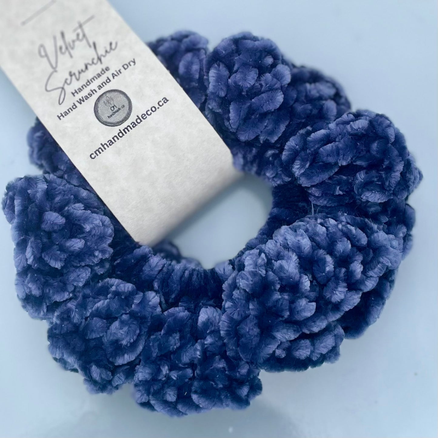 VELVET CROCHET SCRUNCHIE