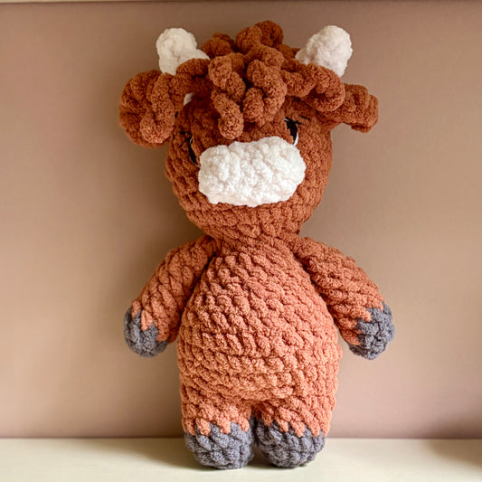 Plush Highland Cow (yarn eyes)