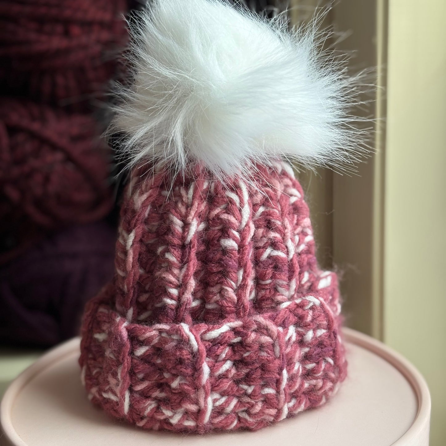 Single Pom Beanie (Newborn) - Sugar Sweet Multi