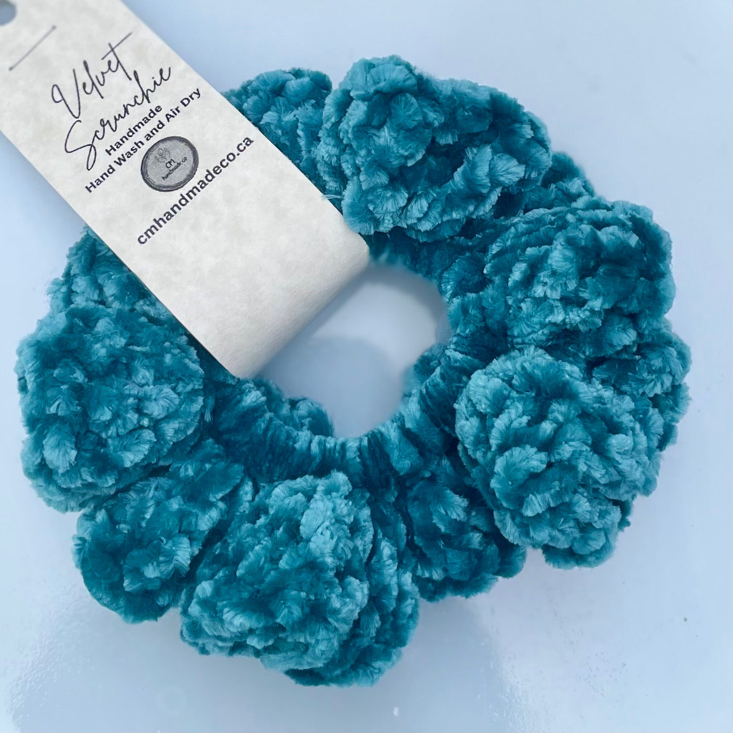 VELVET CROCHET SCRUNCHIE