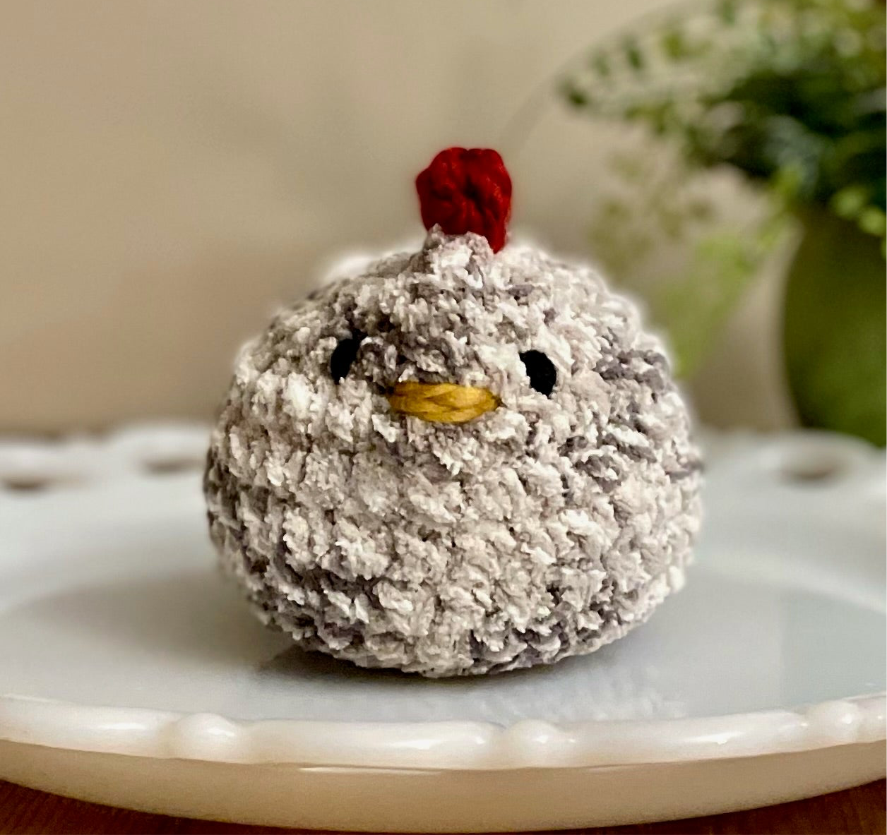 Plush Dove Grey Mabel the Chicken