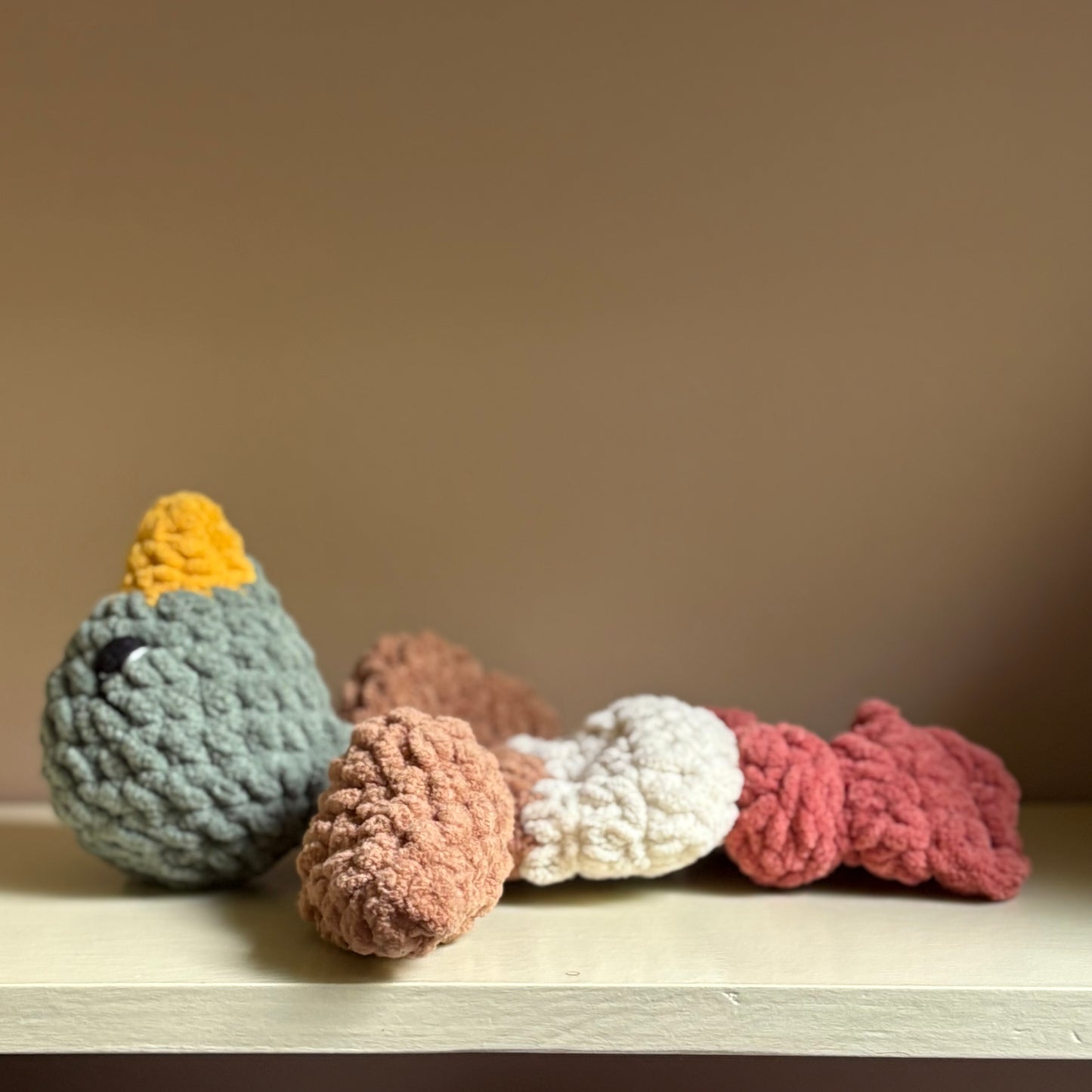 Brown-tone Mallard Snuggler (yarn eyes)