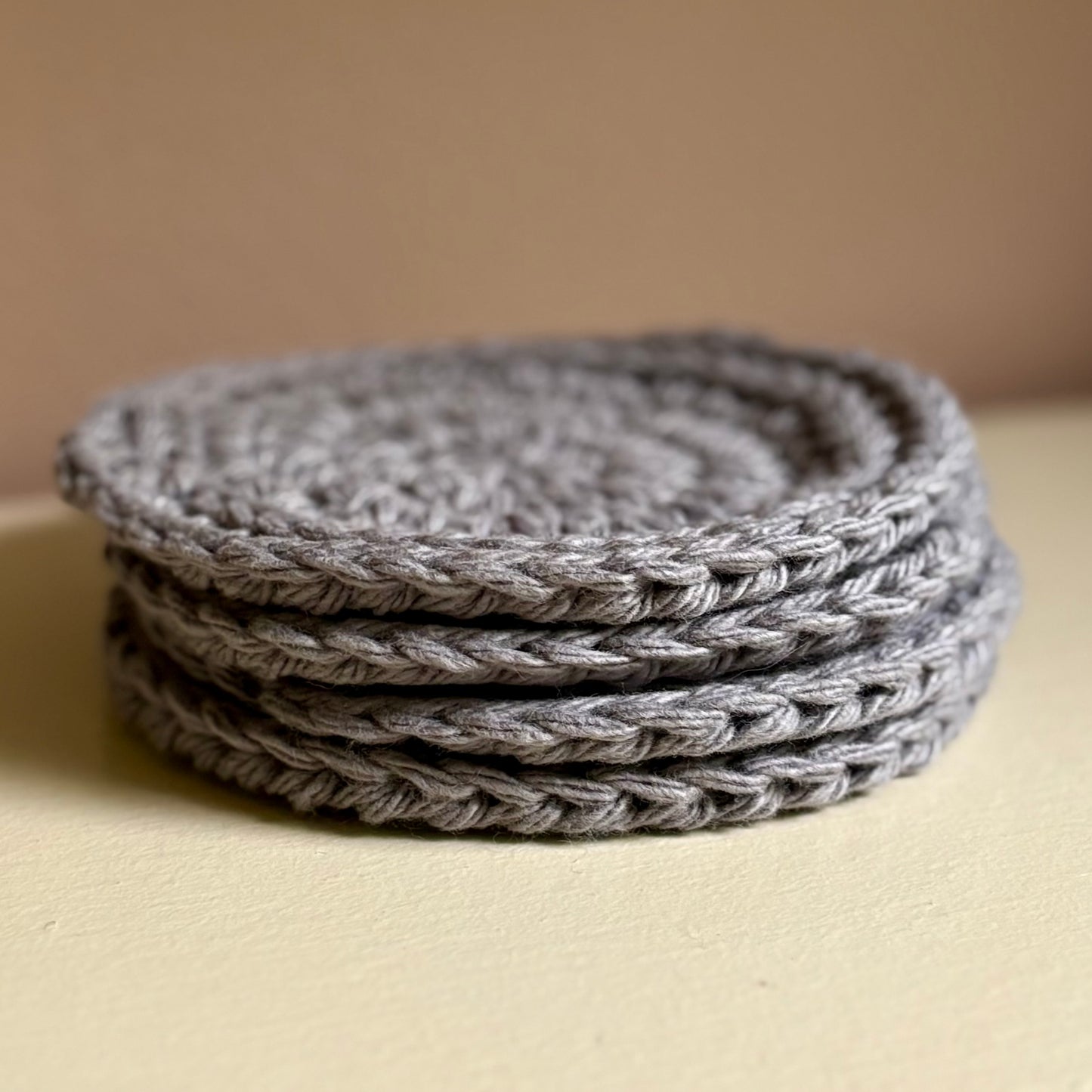 Set of 4 Simple Coasters - Pewter