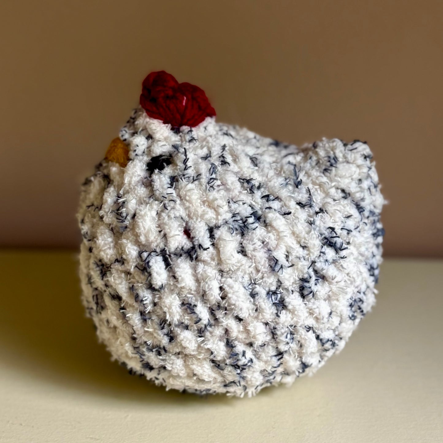 Plush Ivory Tweed Mabel the Chicken