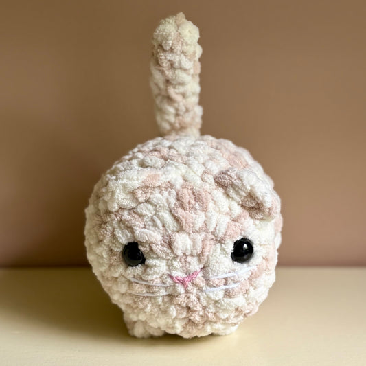 Medium Plush Loaf Cat - Sandcastle (plastic eye)