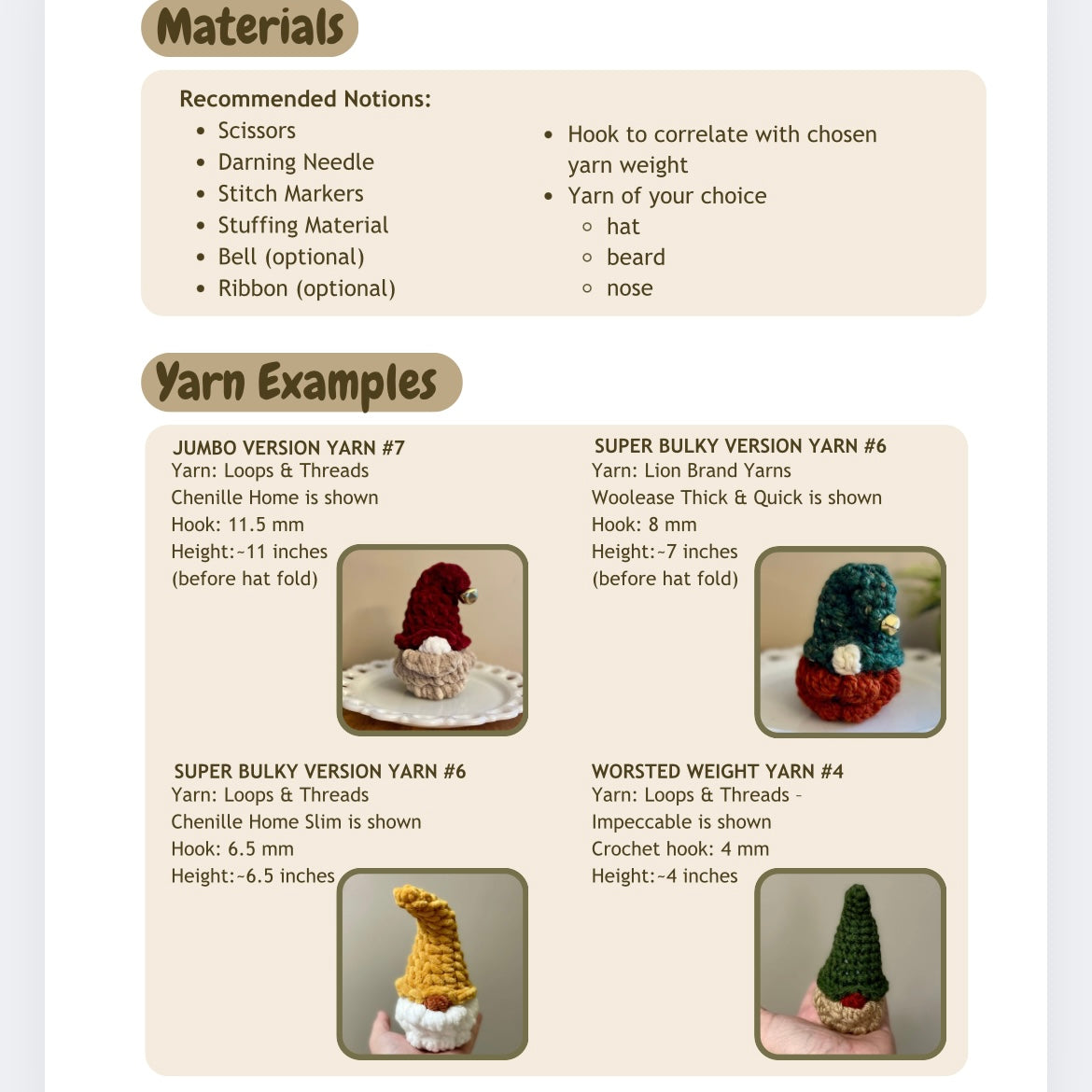 Gnome for the Holidays - PDF CROCHET PATTERN