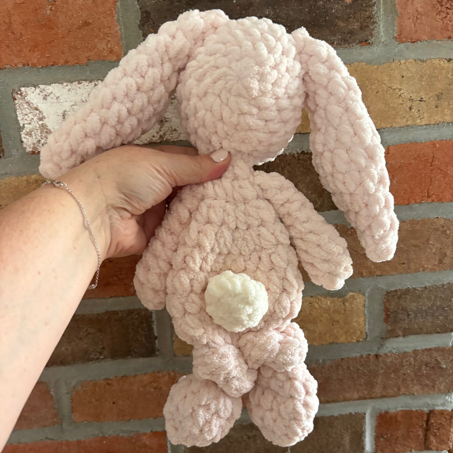 Honey Bunny Mini Snuggler (yarn eyes)-blush pink