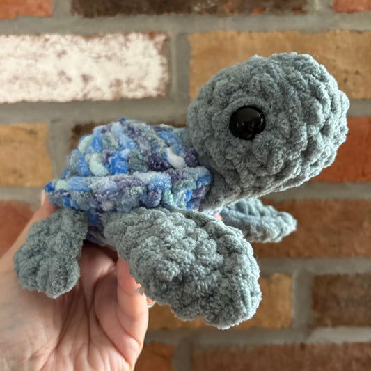 Plush Small Sea Turtle - Blue (plastic eye)