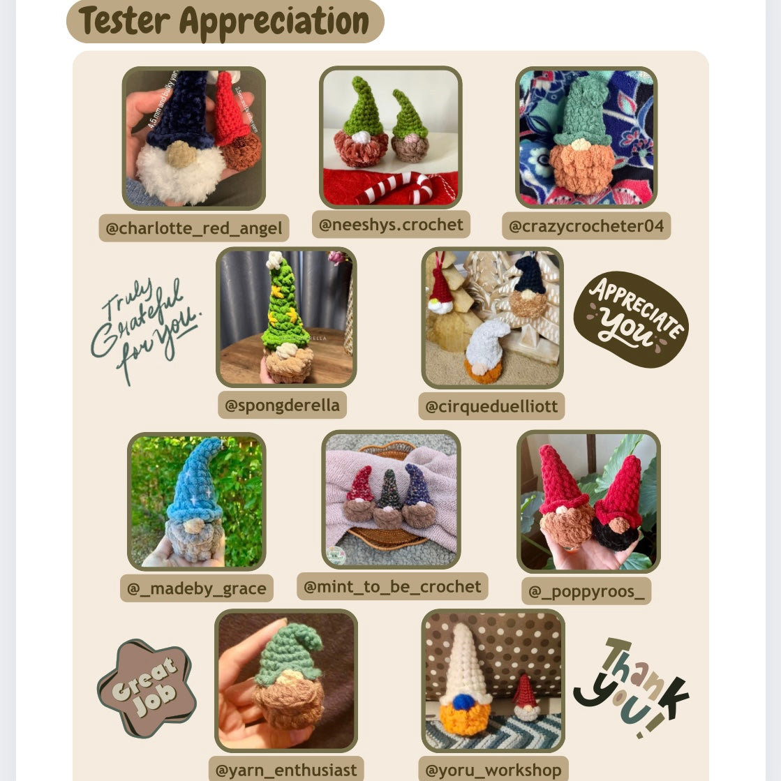 Gnome for the Holidays - PDF CROCHET PATTERN