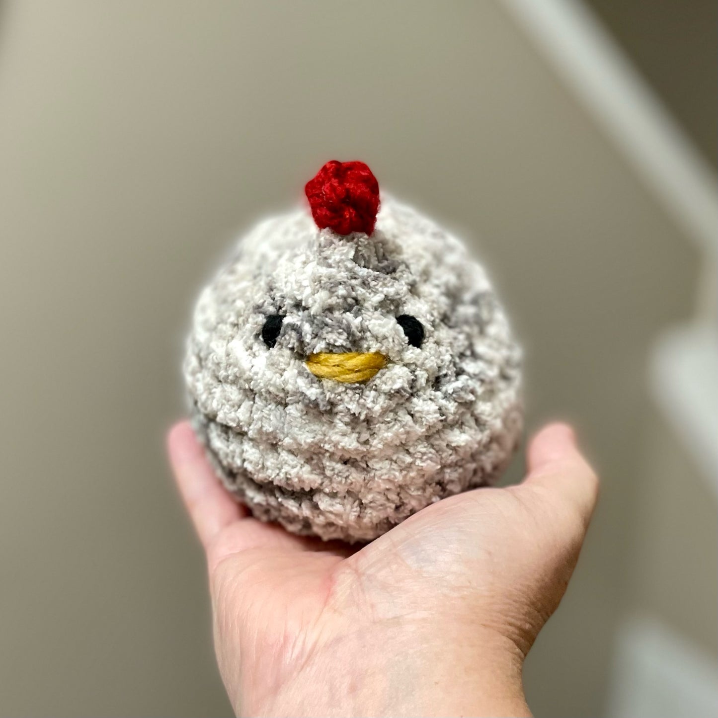 Plush Dove Grey Mabel the Chicken